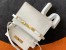 Saint Laurent Manhattan Small Shoulder Bag in White Calfskin