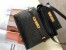 Saint Laurent Manhattan Small Shoulder Bag in Black Crocodile Embossed Calfskin
