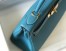 Hermes Kelly 28cm Retourne Bag in Blue Jean Clemence Leather with GHW