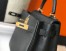 Hermes Kelly 28cm Retourne Bag in Black Clemence Leather with GHW