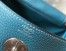 Hermes Lindy 26cm Bag in Blue Jean Clemence Leather with PHW