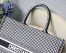 Dior Large Book Tote Bag In Houndstooth Embroidered Canvas