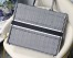 Dior Large Book Tote Bag In Houndstooth Embroidered Canvas