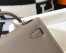Hermes Kelly Mini II Sellier Bag in Gris Asphalt Epsom Leather