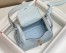 Hermes Lindy Mini Bag in Blue Brume Clemence Leather with GHW