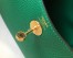 Hermes Lindy Mini Bag in Malachite Clemence Leather with GHW