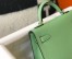 Hermes Kelly Mini II Sellier Bag in Vert Criquet Epsom Leather