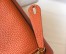Hermes Lindy Mini Bag in Orange Clemence Leather with GHW