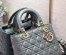 Dior Lady Dior Medium Bag in Grey Cannage Lambskin