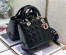 Dior Lady Dior Medium Bag in Black Patent Cannage Calfskin