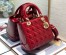 Dior Lady Dior Medium Bag in Red Patent Cannage Calfskin