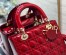 Dior Lady Dior Medium Bag in Red Patent Cannage Calfskin