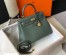 Hermes Kelly 25cm Retourne Bag in Vert Amande Clemence Leather with GHW