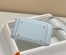 Hermes Lindy Mini Bag in Blue Brume Clemence Leather with GHW