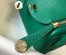 Hermes Lindy Mini Bag in Malachite Clemence Leather with GHW