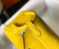 Hermes Lindy Mini Bag in Yellow Clemence Leather with GHW