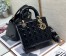 Dior Lady Dior Medium Bag in Black Patent Cannage Calfskin