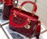 Dior Lady Dior Medium Bag in Red Patent Cannage Calfskin