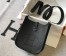Hermes Mini Evelyne 16 Amazone Bag in Black Clemence Leather