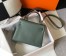 Hermes Kelly 25cm Retourne Bag in Vert Amande Clemence Leather with GHW