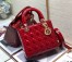Dior Lady Dior Medium Bag in Red Patent Cannage Calfskin