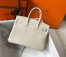 Hermes Birkin 25cm Bag in Craie Clemence Leather with GHW