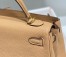 Hermes Kelly 25cm Retourne Bag in Chai Clemence Leather with GHW
