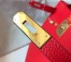 Hermes Kelly 28cm Retourne Bag in Red Clemence Leather with GHW