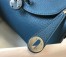 Hermes Lindy Mini Bag in Blue Agate Clemence Leather with PHW