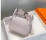 Hermes Lindy Mini Bag in Mauve Pale Clemence Leather with PHW