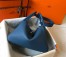 Hermes Lindy 30cm Bag in Blue Agate Clemence Leather with PHW
