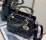 Dior Lady Dior Medium Bag in Black Patent Cannage Calfskin