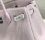 Hermes Birkin 25cm Bag in Mauve Pale Clemence Leather with PHW
