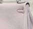 Hermes Kelly 25cm Retourne Bag in Mauve Pale Clemence Leather with GHW