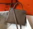 Hermes Kelly 25cm Retourne Bag in Taupe Clemence Leather with GHW