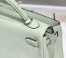 Hermes Kelly 25cm Retourne Bag in Vert Fizz Clemence Leather with GHW