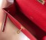 Hermes Kelly Pochette Clutch In Red Epsom Leather