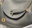 Hermes Lindy 30cm Bag in Gris Meyer Clemence Leather with GHW