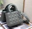 Dior Small Lady Dior My ABCDior Bag In Grey Ultramatte Calfskin