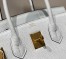 Hermes Birkin 30cm Bag in Blue Brume Clemence Leather with GHW