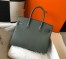 Hermes Birkin 30cm Bag in Vert Amande Clemence Leather with GHW
