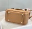 Hermes Lindy Mini Bag in Chai Clemence Leather with GHW