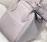 Hermes Lindy Mini Bag in Mauve Pale Clemence Leather with PHW