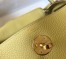 Hermes Lindy 26cm Bag in Jaune Poussin Clemence Leather with GHW