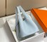 Hermes Picotin Lock 18 Bag in Blue Brume Clemence Leather with GHW