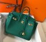 Hermes Birkin 25cm Bag in Malachite Clemence Leather with GHW