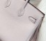Hermes Birkin 25cm Bag in Mauve Pale Clemence Leather with PHW