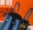 Hermes Birkin 30cm Bag in Blue Agate Clemence Leather with GHW