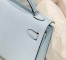 Hermes Kelly Mini II Sellier Bag in Blue Brume Epsom Leather