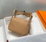 Hermes Lindy Mini Bag in Chai Clemence Leather with GHW